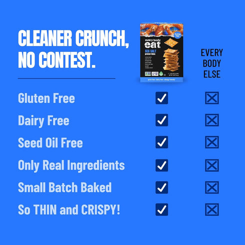(1 Pack), 15 oz Every Body Eat Gluten Free Pretzels, Sea Salt Pretzel Thins Grain Free, Healthy Vegan Snacks, Dairy