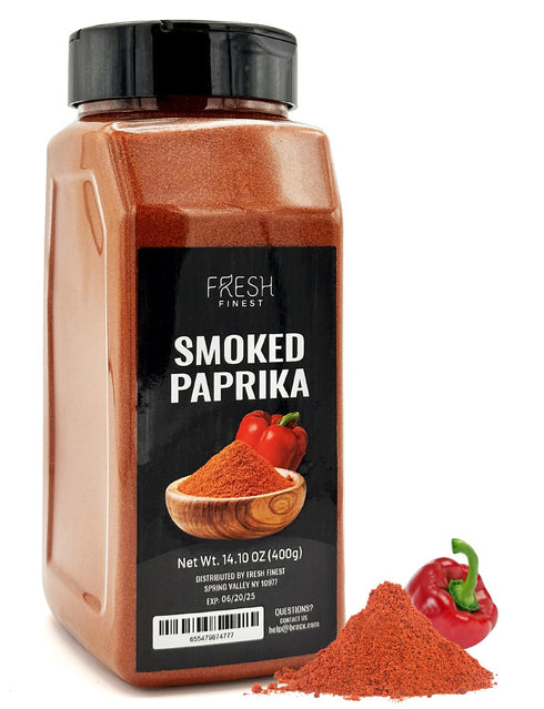 Fresh Finest Smoked Paprika, 14.10 oz, Premium Powder for Cooking, Meat Rubs, Marinades