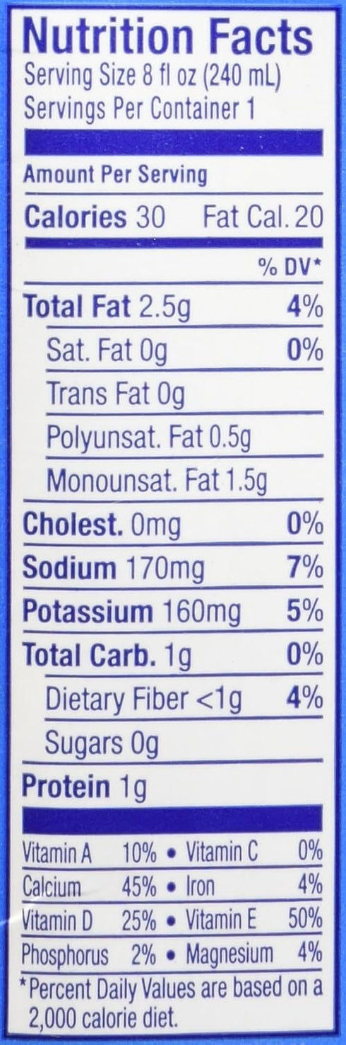 8 Pack 4 Almond Breeze, Dairy Free Almondmilk, Unsweetened Vanilla, Ounce