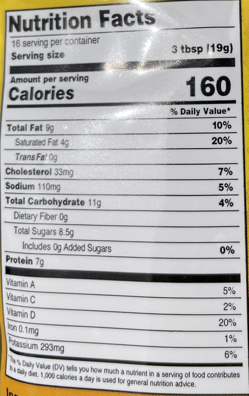 11 0z, Whole Milk Instant Powder Kosher certified, Halal certified, Product of USA