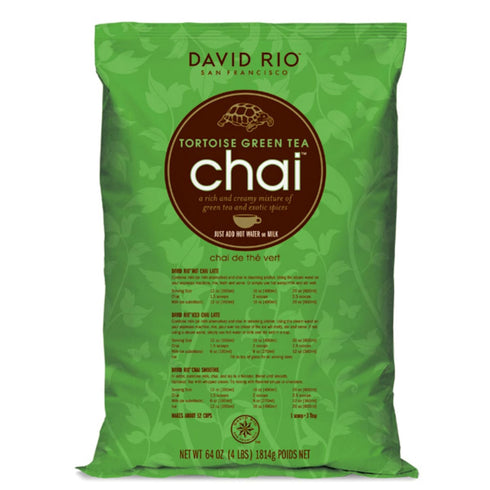 David Rio Tortoise Green Tea Chai Tea Latte Mix, 64 Oz, Green
