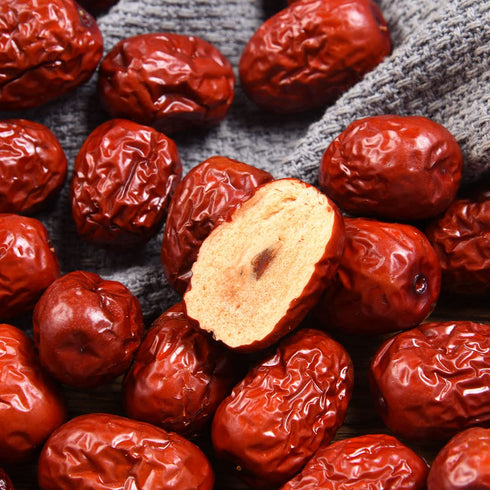 1LB/453g,Selected Delicious,100% Premium Jujube Red Dates Dried Fruit,Big & Natural