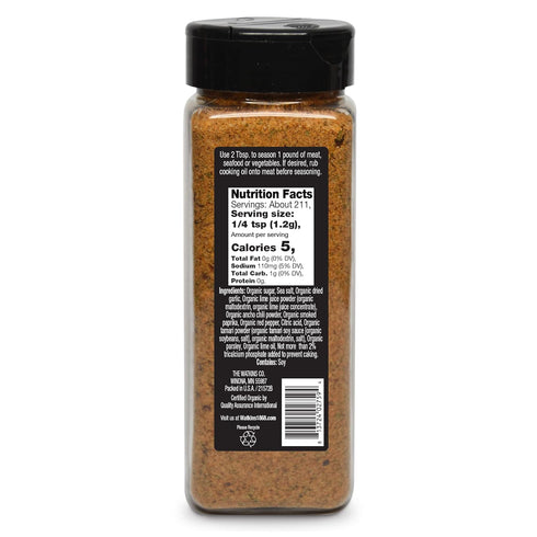 Watkins 1868 Organic Grilling Chili Lime Seasoning, Bulk 8.9 oz (Pack of 1)