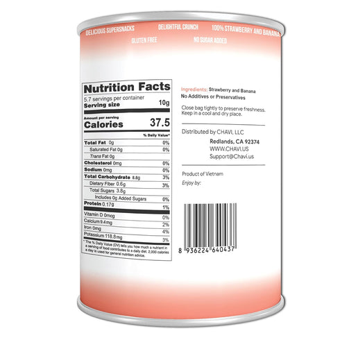 Pack 2 2 oz 1 2 CHAVI Freeze-Dried Strawberry Banana - of x - Healthy Ingredient Superfood - No Added Sugars