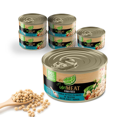 unMEAT Plant Based Tuna Style Flakes in Water Vegan Canned Tuna, Fish-Free