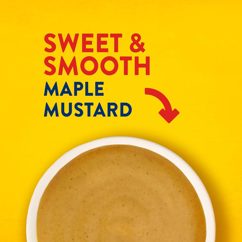 12 oz Frenchs Mustard, Maple, Made with Maple Syrup, Smooth & Sweet Mustard and Dipping Sauce, For Sandwiches, Salmon