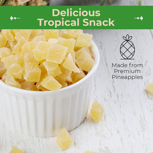 2 (LB) Sincerely Nuts - Dried Pineapple Chunks | Healthy Dehydrated Fruit Snack | Sweet Candied Chewy Tropical