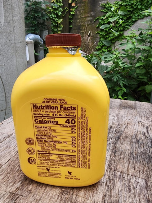 33.8oz Aloe Vera Juice with Lemon Gel Flavor - Forever Retain The Quality That Nature Created