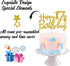 Gold Glitter Happy 17th Birthday Cake Topper - 17 Cake Topper for 17th Birthday Party Decorations