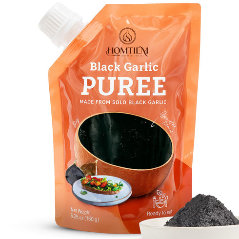 Homtiem Black Garlic Puree 150g. (Made from Solo Black Garlic 100%), Whole
