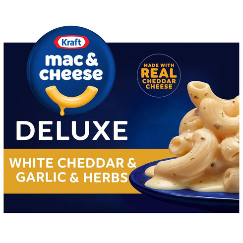Kraft Deluxe White Cheddar & Garlic & Herbs Mac & Cheese, 11.9 oz Box
