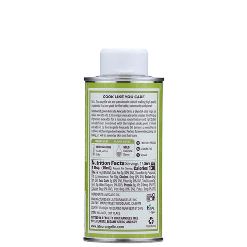 La Tourangelle Avocado Oil - Handcrafted from Premium Avocados - 8.45 fl oz - Great for Cooking and Skin