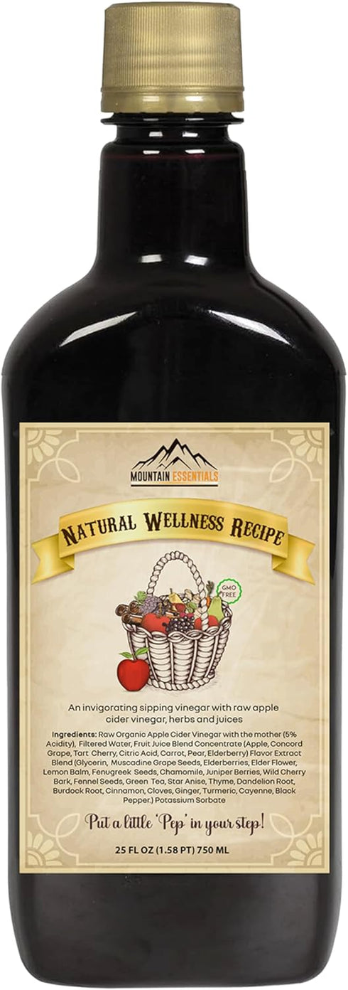 MOUNTAIN ESSENTIALS Apple Cider Vinegar with Fruit Juice Blend, Naturally Crafted Beverage