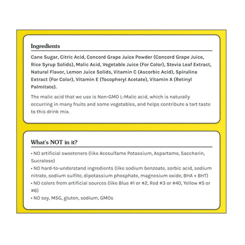 TRUE LEMON KIDS Groovy Grape - 10 Packets for Hydration, Low Sugar Water Flavoring, No Preservatives or Artificial