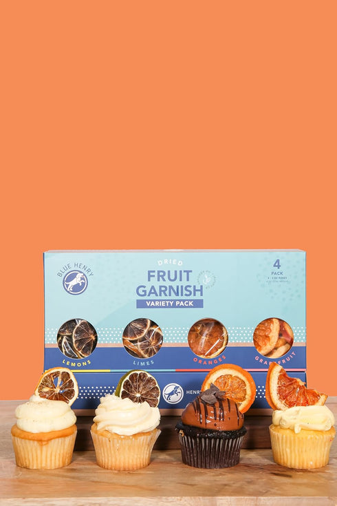 Pack 2 oz BlueHenry Variety Dried Fruit Garnish - Orange, lime, lemon and grapefruit - each