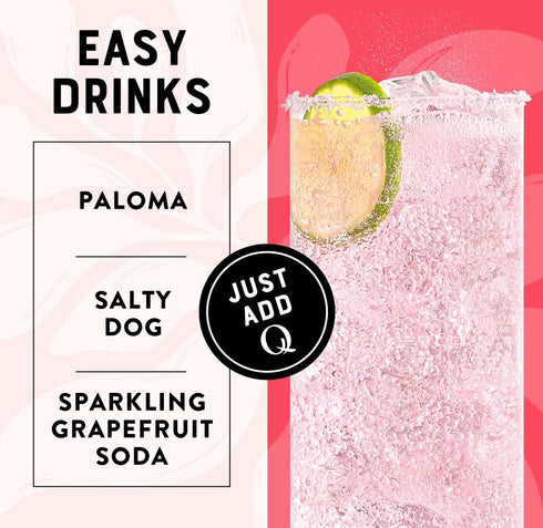 100 7.5 oz (Pack 24) Q SPARKLING GRAPEFRUIT with Real Grapefruits, Ideal for Cocktails & Mocktails- Made with Real