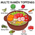 Yimi Dried Ramen Toppings, Dried Mixed Vegetables Toppings - Dehydrated Vegetables | Freeze Dried Fish Cake | Cabbage |
