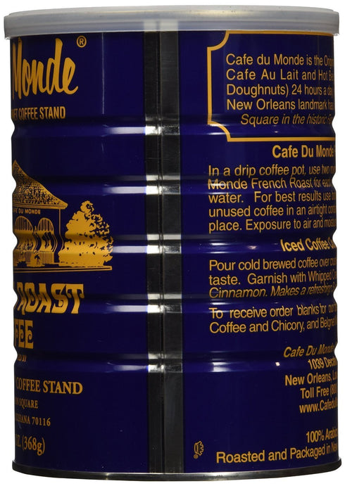 Cafe Du Monde 15 oz 13 oz, 2 Coffee and Chickory Bundle - New Orleans French Roast Assortment, Original and Piece