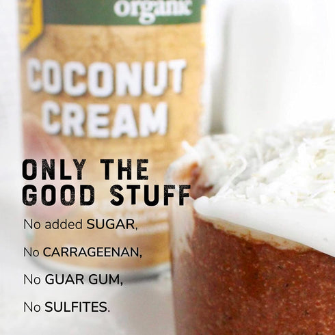 2022% 13.5 oz (12-Pack) Organic Coconut Cream NO GUAR GUM, Unsweetened, Fat, | Natures Greatest Foods