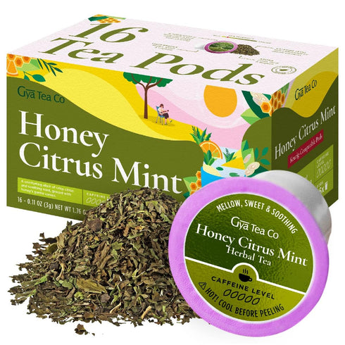 Gya Tea Co Honey Citrus Mint Herbal Tea Pod (16 Count)- Decaf