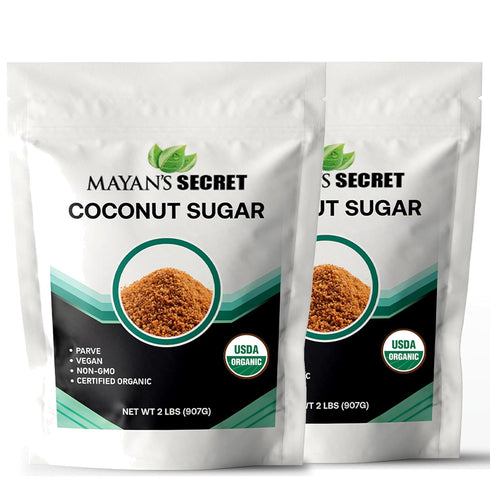 Mayan's Secret 2 lbs USDA Certified Brown Coconut Sugar Organic for Baking