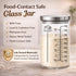 KitchenPal 34Oz Sourdough Starter Jar Kit with Date Band, Thermometer & Wooden Spurtle Glass Sourdough Starter