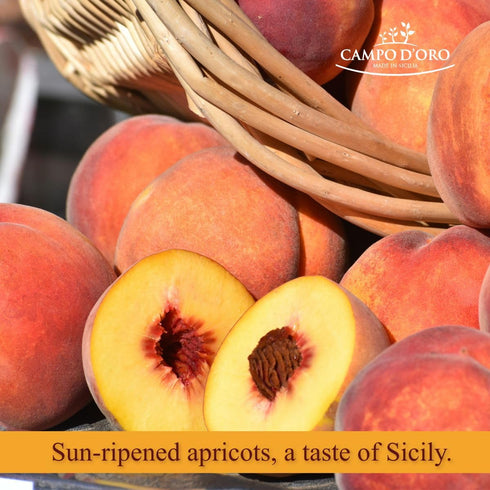 100% 12 oz (340g) Campo D'Oro Sicilian Apricot Jam Italian Marmalade Real Fruit No Additives Apricot Preserve Made from