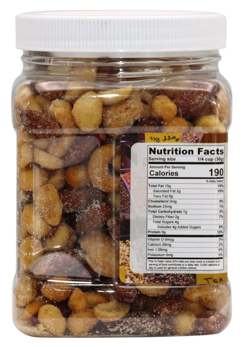 1 LB Honey Roasted Peanuts, Cashews, & Almond Mix - Container