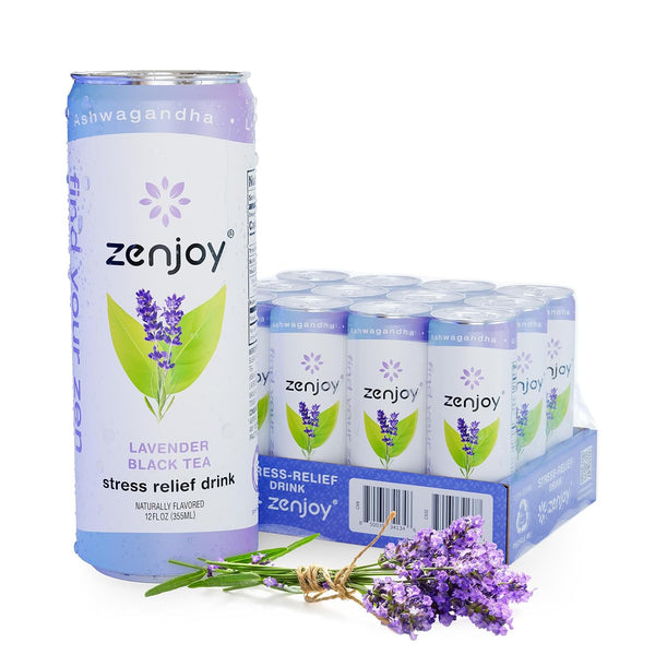 Zenjoy Stress Relief Drink, Calming Black Tea, Non Alcoholic, Ashwagandha & Lemon