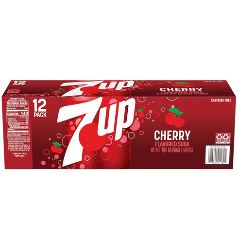 7UP 12 oz 12 pack Cherry Flavored Soda, fl cans