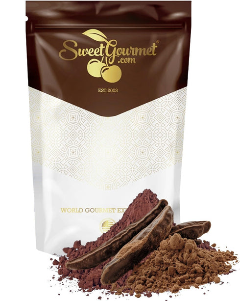 SweetGourmet Carob Powder, Virginia Roast, Mediterranean Chocolate, Cocoa Alternative, Caffeine-Free, Kosher, Natural