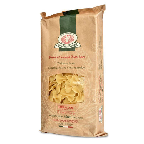 Rustichella d'Abruzzo Farfalloni - Large Bow-Tie Pasta, 500g, Soft Ridges for Better