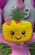 Palksky Glitter Big Pineapple Cake Topper Set, Tropical Hawaiian Aloha Luau Themed Party Decoration (6.8x5.8inch)