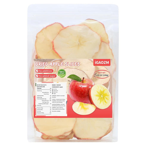 iGAOZM Slices,3.52oz/100g,No Dried Apple Sugar Added No Additives,Chewy & Soft, Dehydrated Apples for Cocktails
