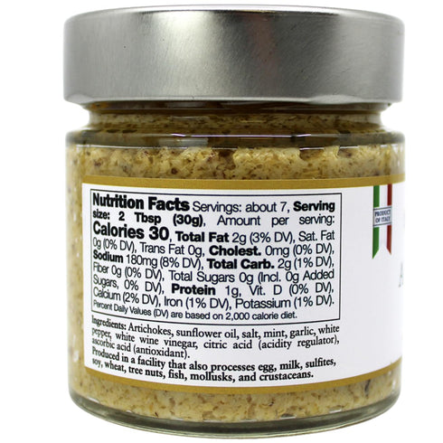 7.4 oz L'Oro Del Sud Artichoke Spread, Italian Artichoke Tapenade with Smooth Texture and Savory Flavor, Versatile