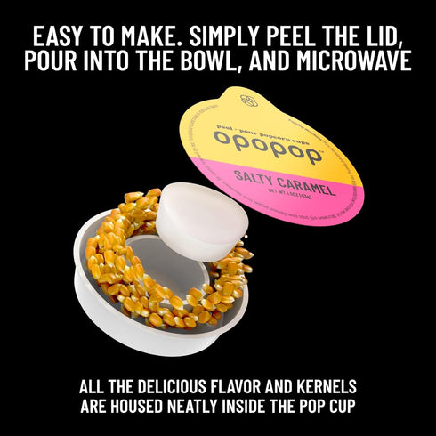 Set 12-Pack Packaging, Pack, Opopop Gourmet Popcorn Gift - Variety Microwave Popcorn Kit, Collapsible Silicone Popcorn