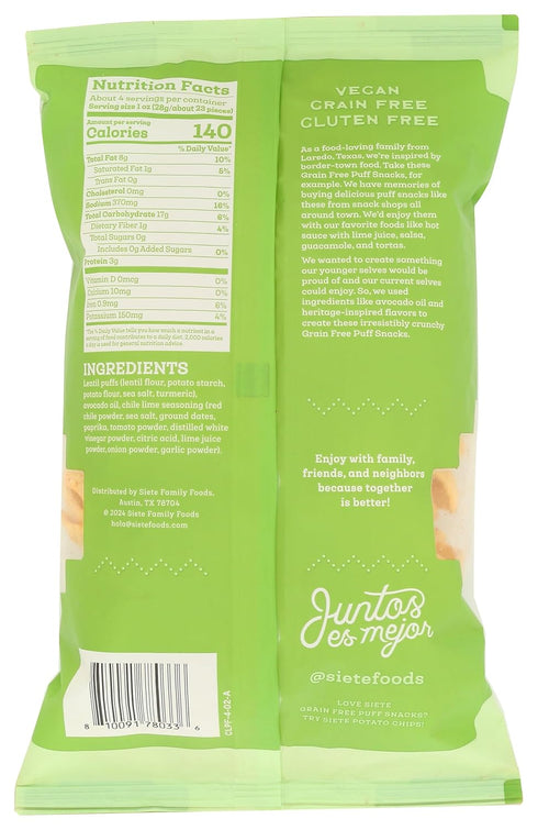 4 OZ Siete Puffs Chili Lime