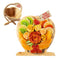 Dried Fruit Gift Basket- Heart Shaped Food Tray- Gourmet Assortment of Premium
