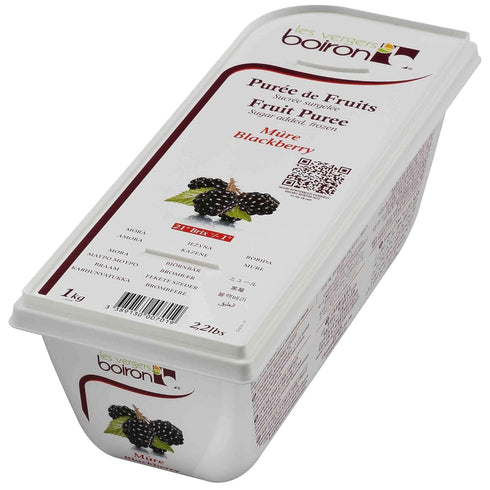 Les Vergers Boiron Frozen Blackberry Puree by - 1 Kg (2.2 pound)