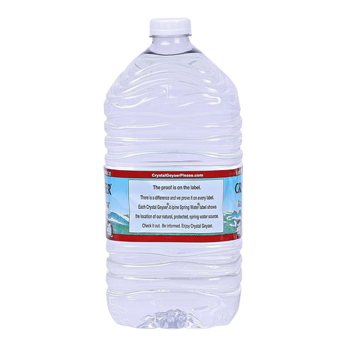 1977 4 512 OZ 0075140125151 CRYSTAL GEYSER SINCE NATURAL SPRING WATER PLASTIC JUG CT