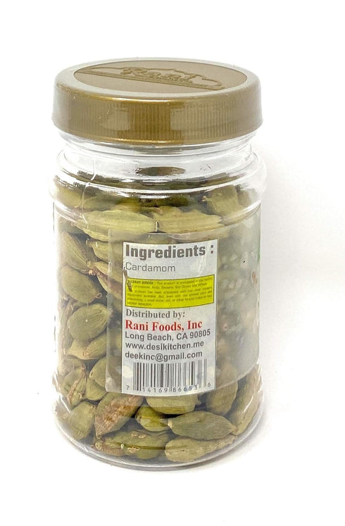 Desi Kitchen Spices All Natural, Salt Free, Vegan, NON GMO Indian Green Cardamom Jumbo Pods (Elaichi) 2oz