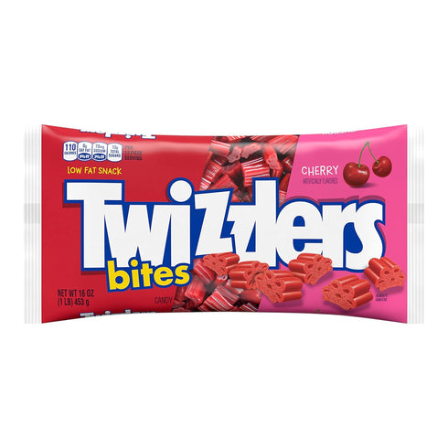16 oz TWIZZLERS Bites Cherry Flavored Licorice Style, Chewy Candy Bag