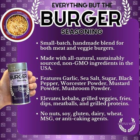 GLP-1 7.5 oz Everything But The Burger Seasoning | Gourmet Seasoning | Artisanal Spice Blend | All Natural | Ultra