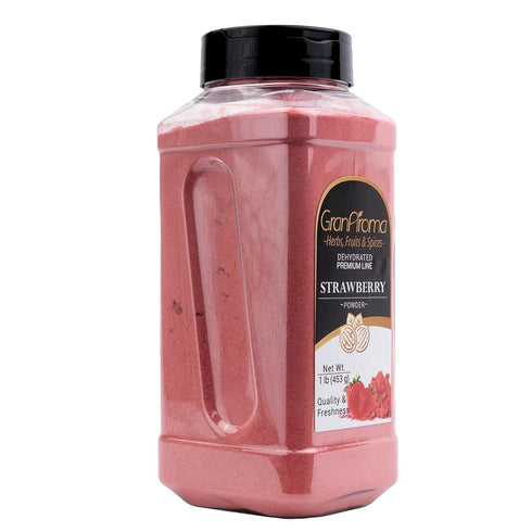 (16 GranAroma Strawberry Fruit Powder, Juicy, Zesty, Perfect for Smoothies, Baking, Desserts, and Beverages Ounce)
