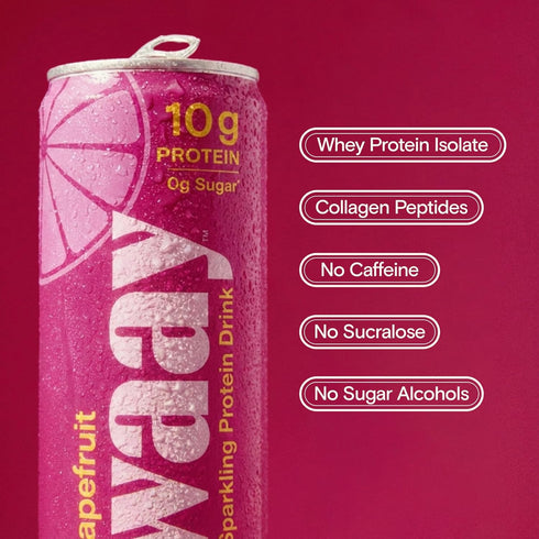Pack, 12 oz 10g 0g 45 (12 Pack) WAAY Sparkling Clear Protein Drink, Variety fl Can, Protein, Sugar, Calories
