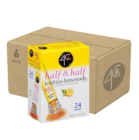 4C Powder Drink Mix Packets, Half & Half 6 Pack, 24 Count,