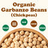 5 Food to Live Organic Garbanzo Beans, Pounds Dried Chickpeas, Non-GMO, Kosher, Raw, Sproutable, Bulk
