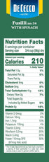 No.34, 12 De Cecco Spinach Pasta, Fusilli Ounce