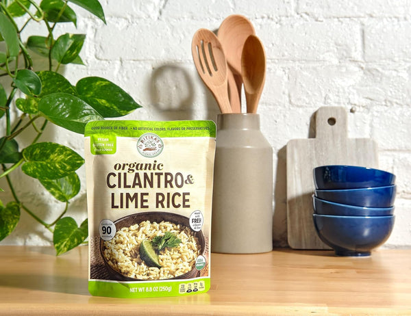 KD Chocolates 6 8.8 oz 90 Organic Cilantro & Lime Rice, Vegan, Gluten Free, Pouches, Each, USDA Organic, Ready