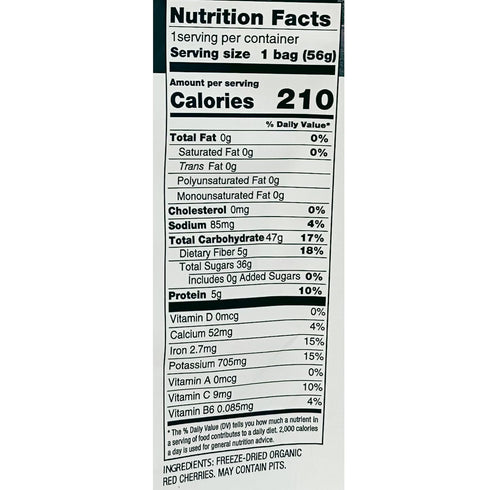 2 (3-Pack) Chelan Ranch Organics Freeze-Dried Organic Cherries, Non-GMO & Vegan, Ounce Bag